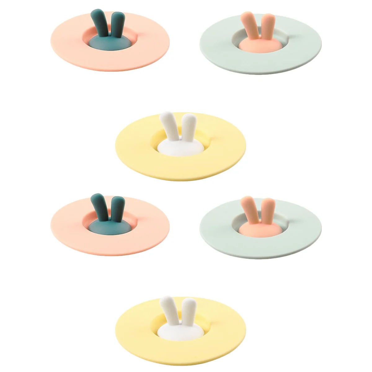 

6 Pcs Silicone Leakproof Cup Lid Creative Dustproof Mug Cover Sealed Cup
