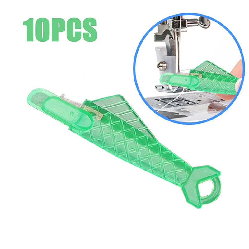 

10PC Mini Sewing Machine Needle Threader with Hook Plastic Stitch Insertion Tool