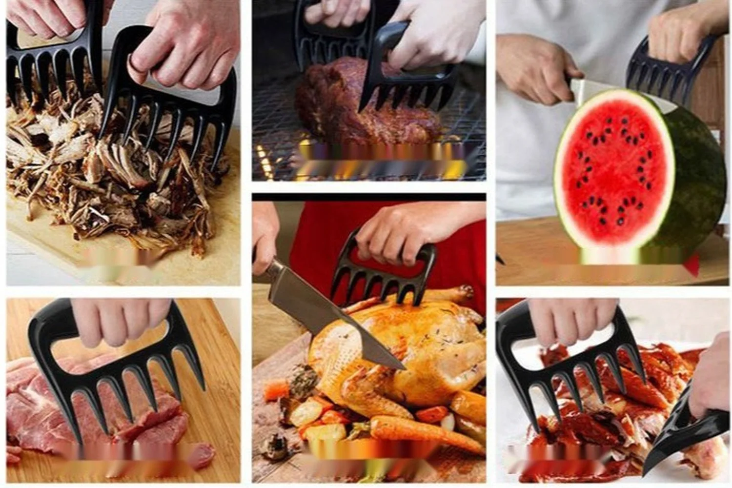 PALONE Shredder Claws Easily Lift Handle Shred and Cut Meats Essential for BBQ Pros Ultra-Sharp Blades bbq Grill Outdoor |