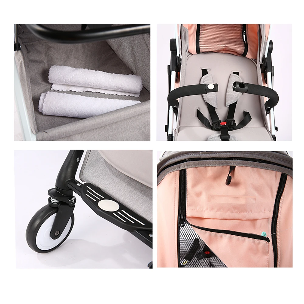 Складная детская коляска с высоким ландшафтом Детская переносная дорожная