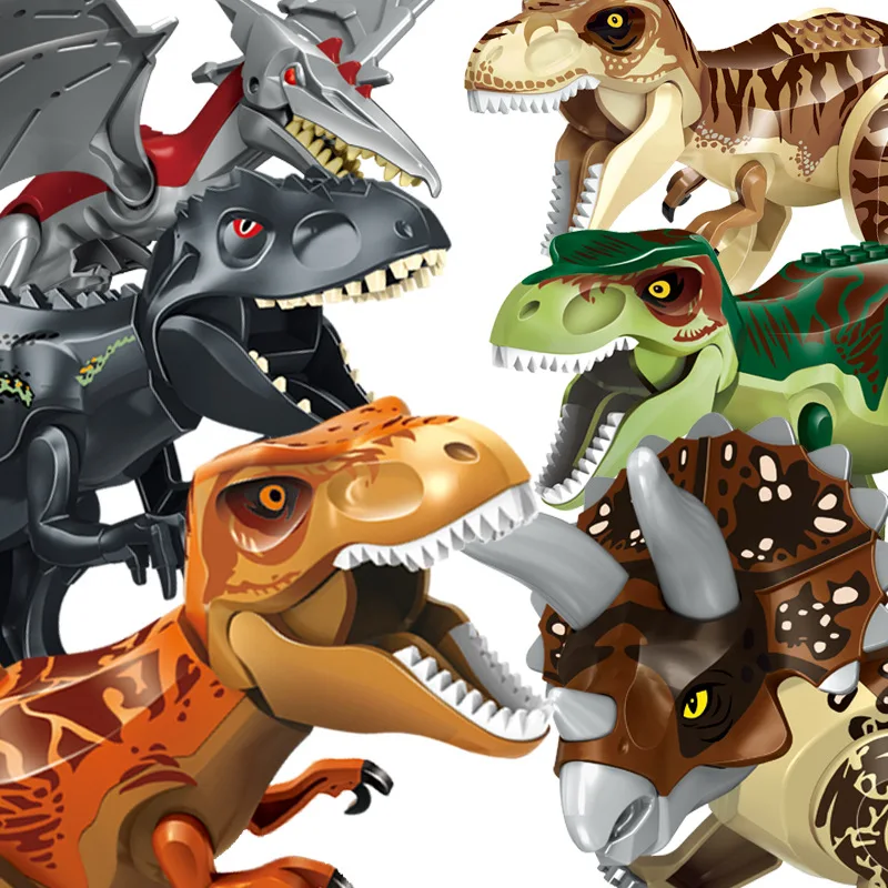 

Upgare Building Block Dinosaur Jurassic Tyrannosaurus Rex World 2 DIY Assembly Bricks Figures Dino Pterosaur Raptor Toy Kid Gift