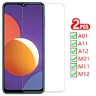 Чехол для samsung a12 a11 a01 m12 m11 m01, Защитная пленка для экрана, закаленное стекло на galaxy m, a, 12, 11, 01, защитный чехол для телефона