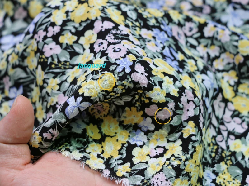 1 meter X 1.4 Retro Dress Material Soft Viscose Fabric Calico | Дом и сад