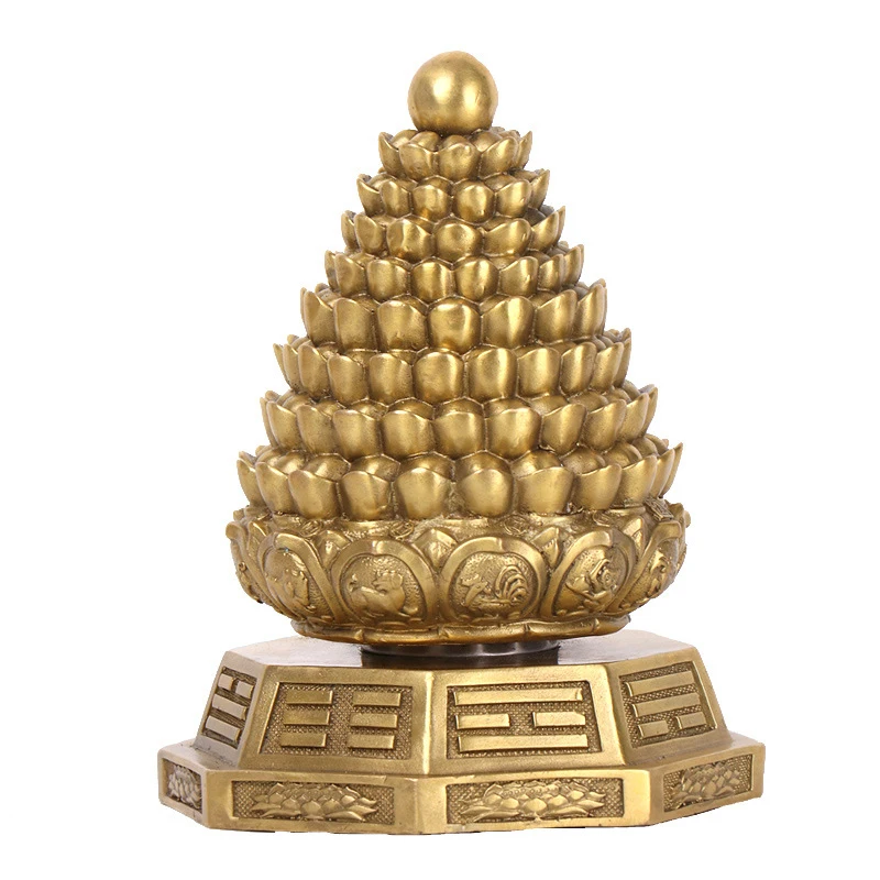 

LAOJUNLU Bronze The Money Rolls In Ornaments Yuanbao Tower Crafts Ornaments Pure Copper