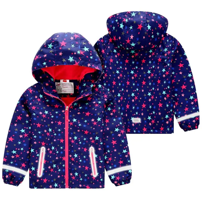 

8 видов цветов, От 3 до 12 лет. Ветровка с принтом для девочек; Детская ветрозащитная Водонепроницаемая флисовая верхняя одежда; Пальто; Dwq291