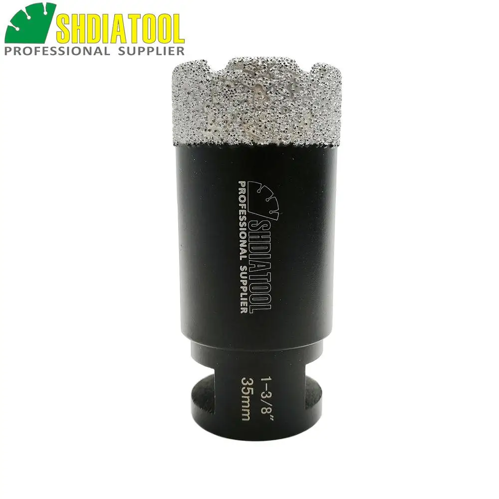 SHDIATOOL 1 шт. 5/8-11 резьбы диаметром 1-3/" /35 мм Вакуумной Пайки Алмазные насадки для сухого сверления коронки отверстие пилы Marbel сверло для плитки