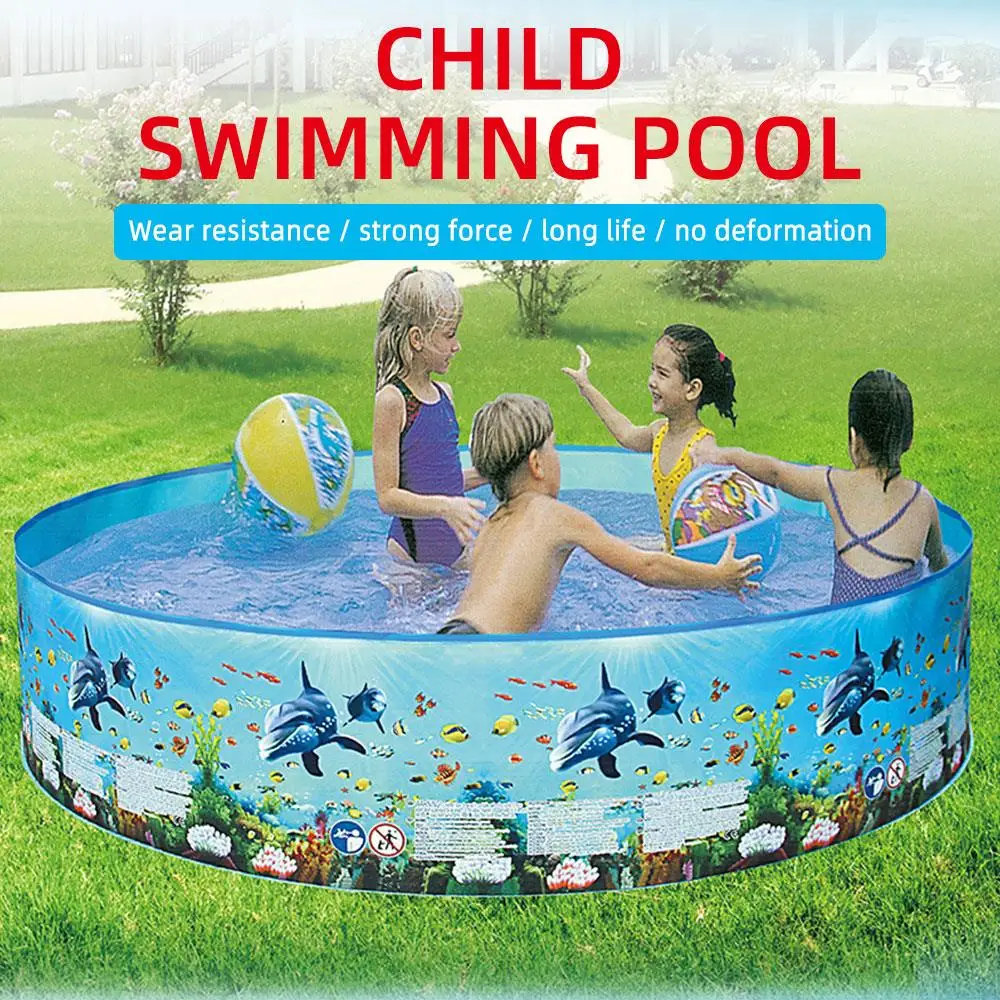 

Blue 1 Set Beach Pool No Inflation Free Inflatable Children'S Ball Pool Creative Funny Home Child Swimming Pool Foldable