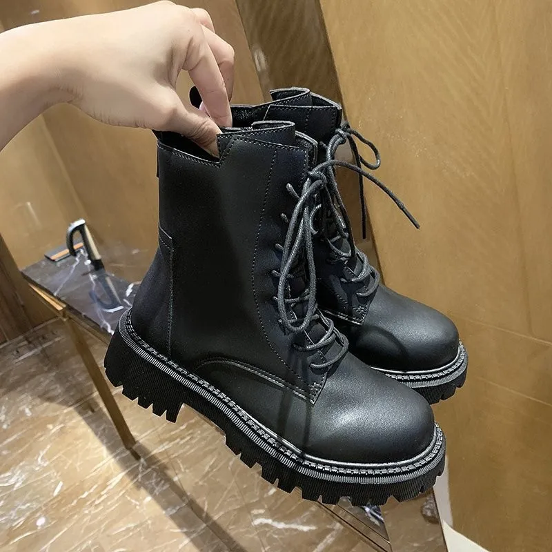 New Arrivals Soft Boots Women Shoes Woman Boots Fashion Round PU Ankle Boots 2021 Winter Elastic Black Boots Comfortable Boots