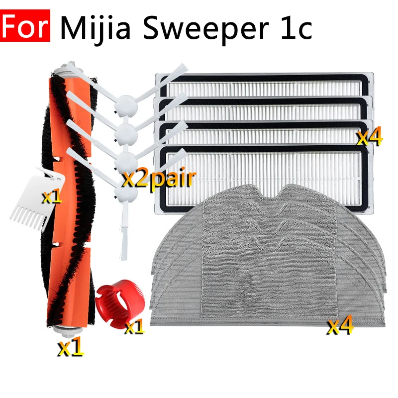 

Replaceable Home Accessories For Xiaomi Mijia Mi 1C Spare Parts Sweeping Robot Vacuum Cleaner Main Side Brush Rag Hepa Filter