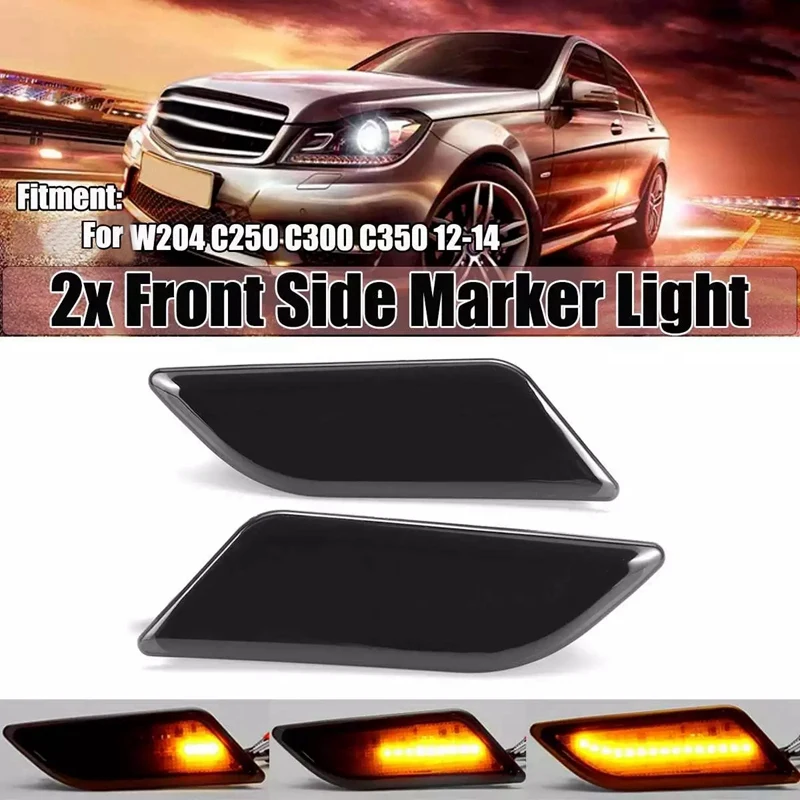 

Car LED Dynamic Side Marker Light Turn Signal Light Blinker for Mercedes W204 C250 C300 C50 C63 AMG 12-14