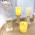 Миниатюрная имитация римских колонн, искусственная свеча, реквизит для фотосъемки, фотореквизит, светодиодный ночник