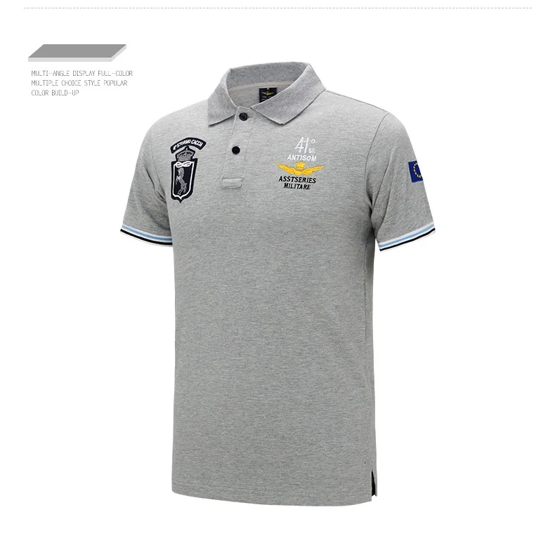 

Embroidered Military Polos Summer Cotton Short P Plus Size Polo Shirt Men M L XL XXL XXXL 4XL