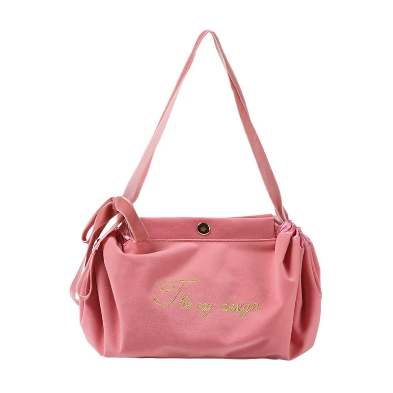 

Lazy Makeup Bag Ins Wind Super Fire Large Capacity Drawstring Bag Travel Portable Women's Net Red Cosmetics Bag