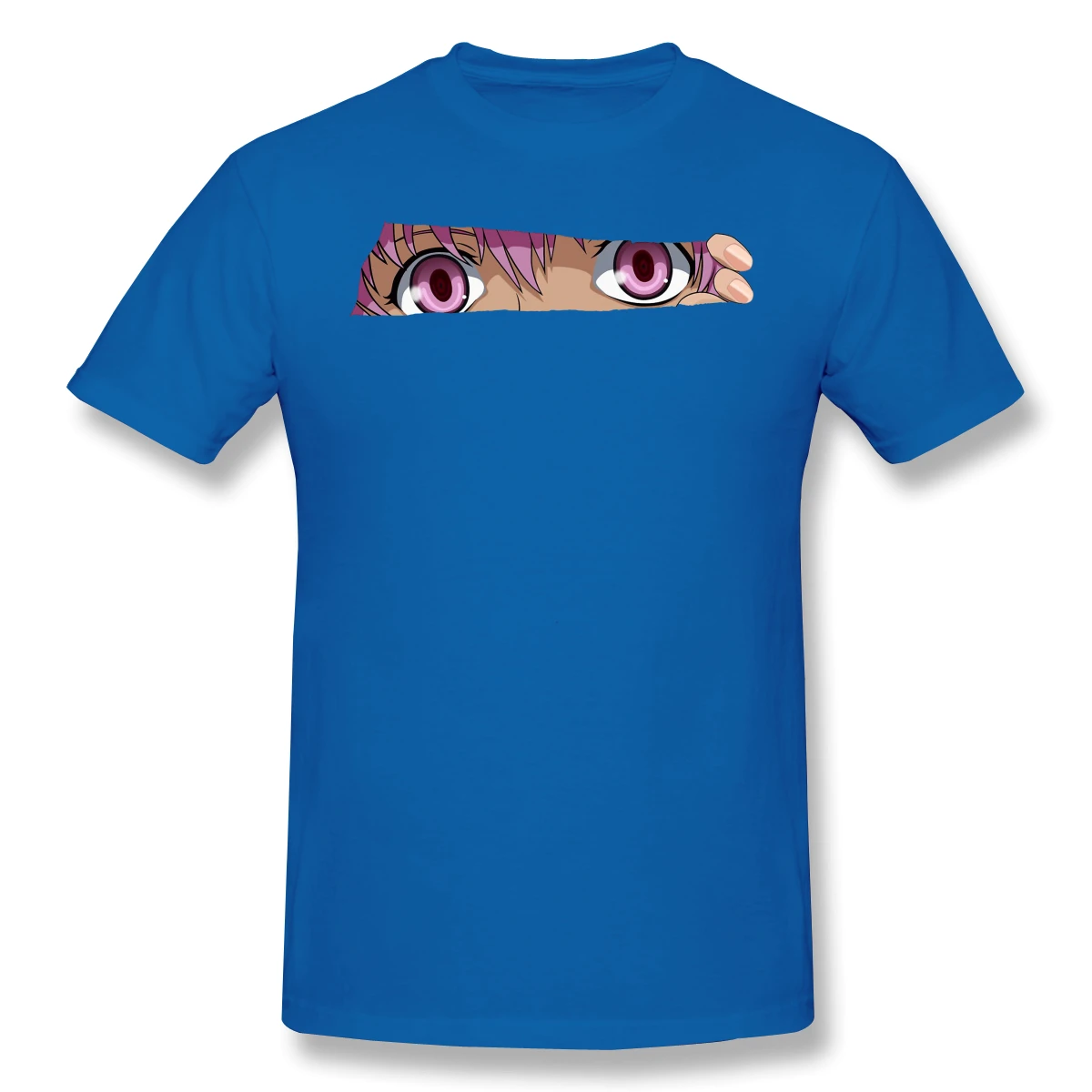 Men Mirai Nikki T-Shirts Funny Tops Nikki-gasai Yuno Pure Cotton Tees Harajuku tShirt | Мужская одежда