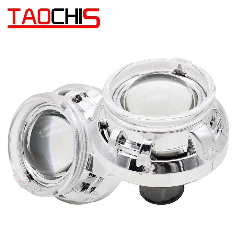 TAOCHIS 3.0 Inch Bi Xenon Projector Lens Kit for HELLA H7 With Shroud APP Control Angel Devil Eyes Modify Head Light | Автомобили и
