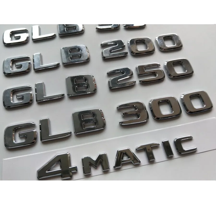 Хромированная Эмблема багажника GLB35 AMG GLB180 GLB200 GLB250 GLB300 GLB350 TURBO 4matic эмблемы для Mercedes