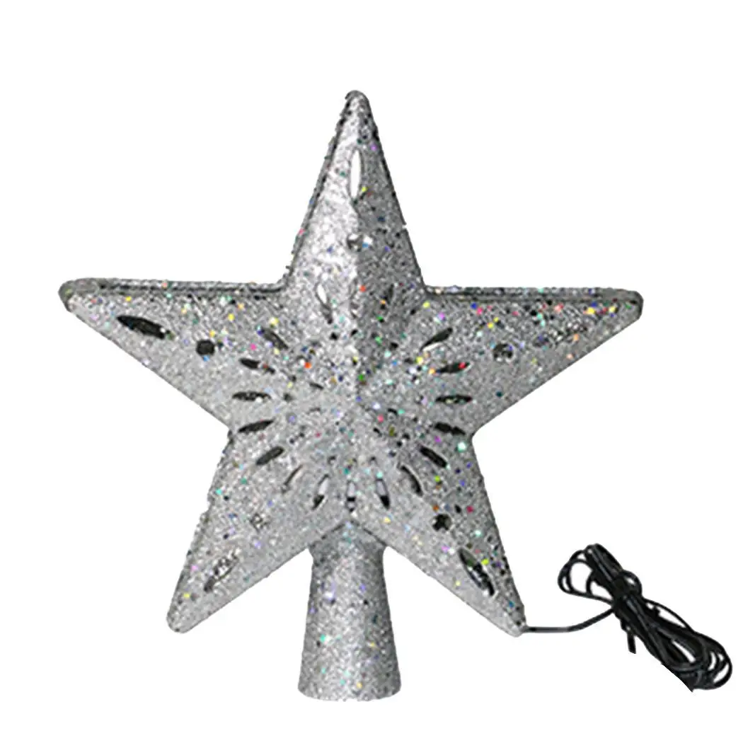 Рождественский светильник дерево топ светодиодный в форме звезды США ЕС