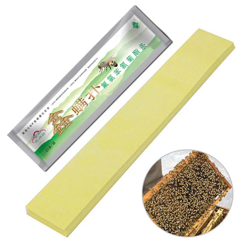 

20Pcs/Bag Varroa Strips Fluvalinate Bee Mite Killer Treatment Tool Beekeeping Pest Control HANW88