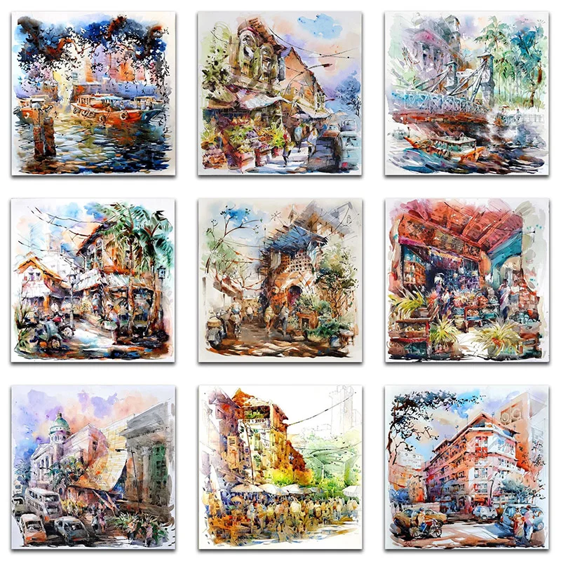 Набор для алмазной 5d живописи вышивки крестиком с мотивом пейзажа дерева