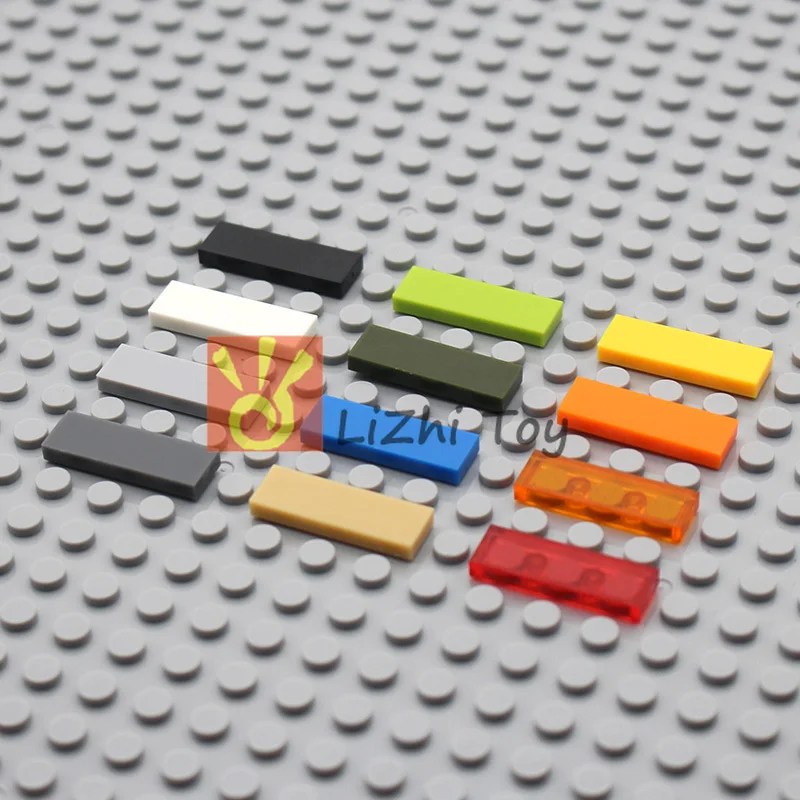 MOC плоская плитка 63864 1x3 сделай сам просвечивающие блочные кирпичи совместимые с