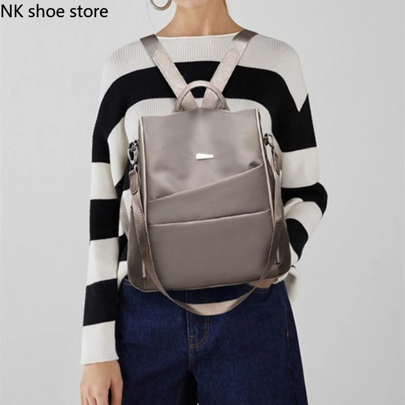 

Casual Female Backpack Korean Travel Tote Package Leisure Fashion Waterproof Oxford School Bags Outdoor Multifunctional Bag