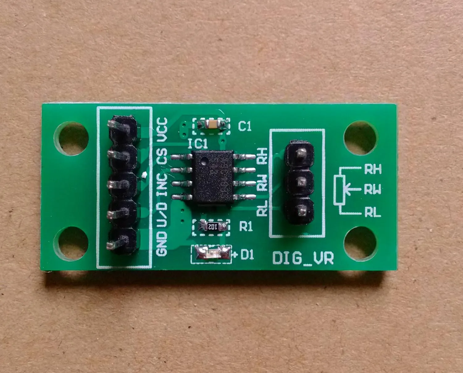 

X9C103S digital potentiometer module single 10K/50K send data