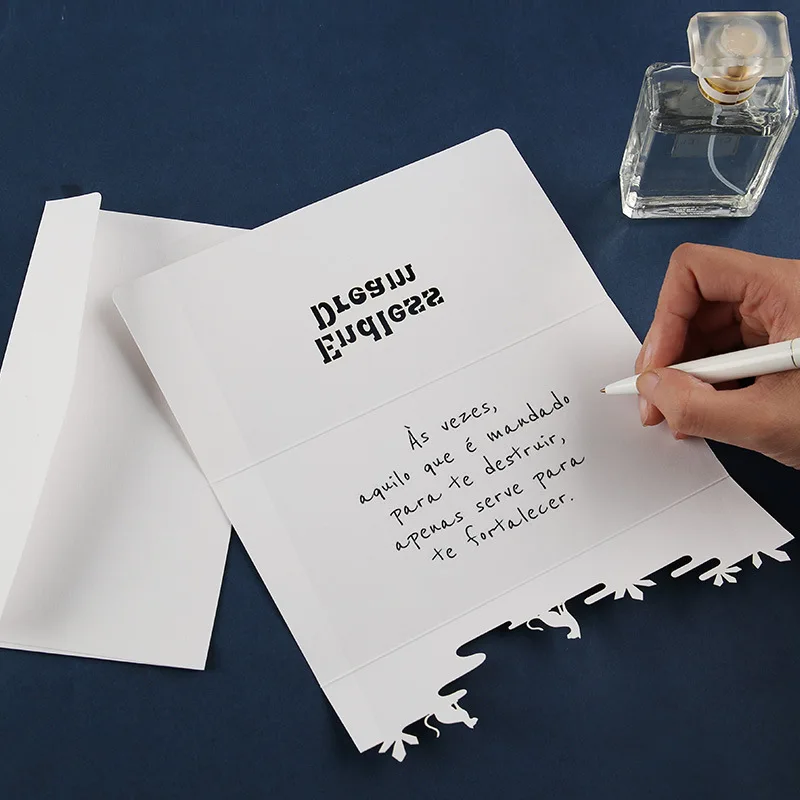 3D всплывающие карты зеркальное отражение поздравительная открытка полые