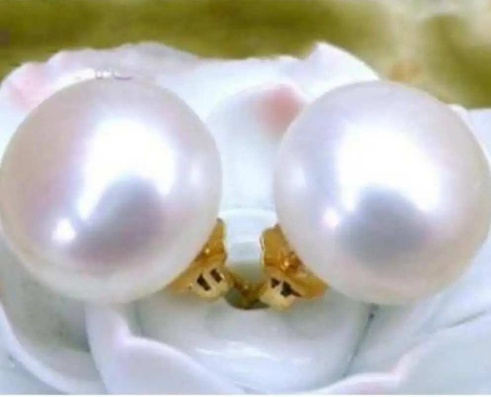 Ювелирные изделия Бесплатная доставка Очаровательная пара 12-13 ММ ЮЖНОГО МОРЯ