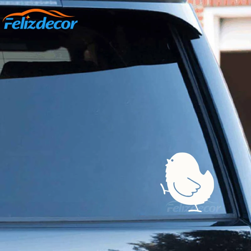 Курица ребенок учится ходить виниловые автомобильные наклейки для ребенка Окно