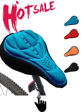 3D Bike Seat Cover Bicycle Soft Saddle Comfortable Foam Seat Cushion Cycling Saddle for Bicycle Bike Accessories