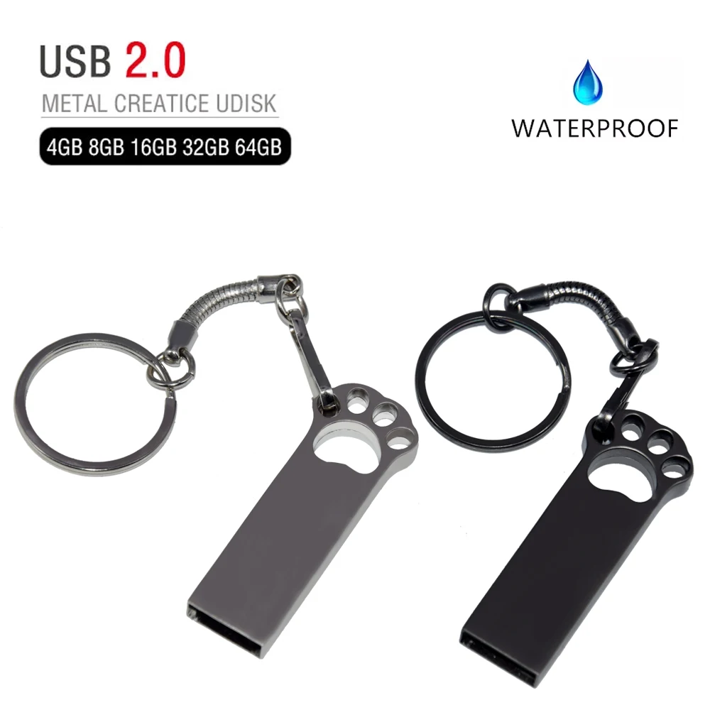 

Metal USB 2.0 Hot Selling New Type Metal Waterproof USB Flash Drive 64GB 32GB 16GB 4GB USB Metal Pen Drive Memory Stick for gift