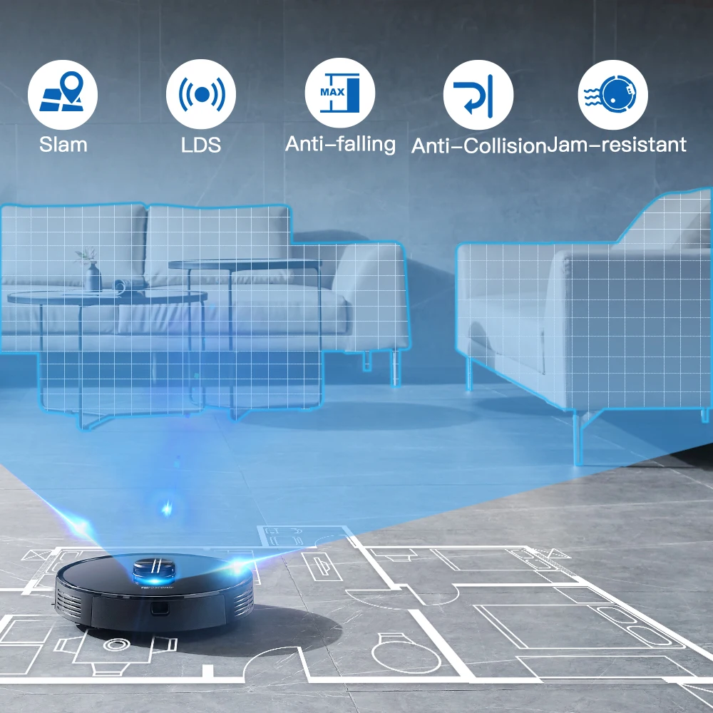 Робот-пылесос Proscenic M7 Pro с автоматическим пылесборником и лазерной навигацией 2700