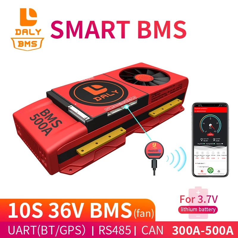 Smart BMS 10S 36V 300A 400A 500A Bluetooth 485 к USB устройству CAN NTC UART программное обеспечение Li on