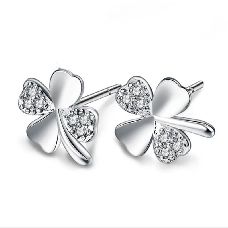 Женские серьги гвоздики с кристаллами серебро 925 пробы|Серьги-гвоздики| |