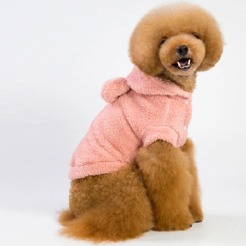 

Warm Pet Dog Hoodie with Cap Dog Clothes Cute Rabbit Ear Winter and Autumn Puppy Cloth for Pet Dog Clothes Hoodie Puppy Supplies
