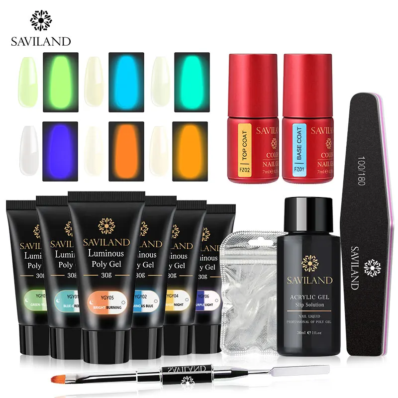 30g 12pcs Gel Kit Soak off 4 шт./компл. поли набор гелевых УФ Акрил строитель поли-гель, быстро сохнут, дизайн ногтей Pro с длинным натуральных ногтей Жесткий Гель-лак - Цвет: 30g 12pcs Gel Kit