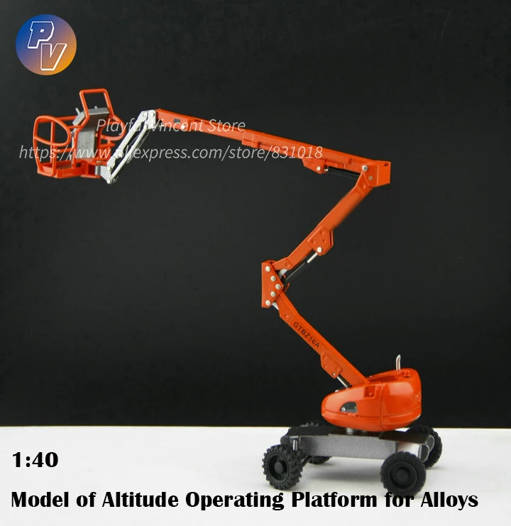 

Special Offer rare 1:40 DL GTBZ24S High-altitude operation platform of crank arm Alloy engineering vehicle model