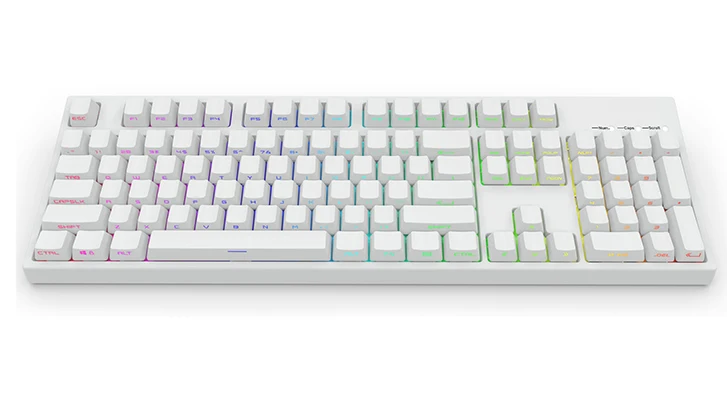 Двойная съемка PBT 104 клавиш боковая подсветка просвечивание через прозрачные