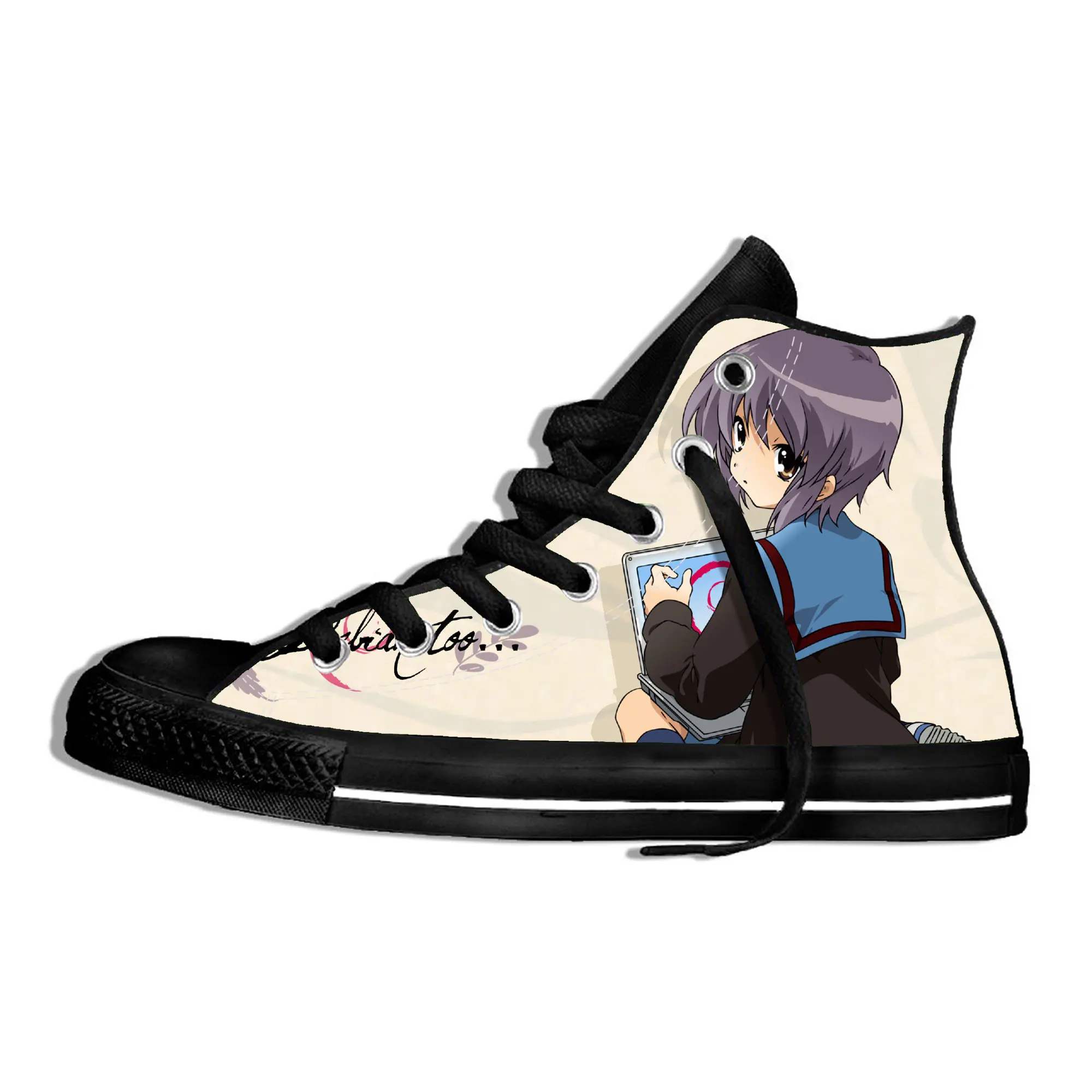 

Suzumiya Haruhi Fashion Men Shoes New Men Casual Shoes High Top Sneakers Men Vulcanized Shoes Sneakers Quality Mens Sneakers