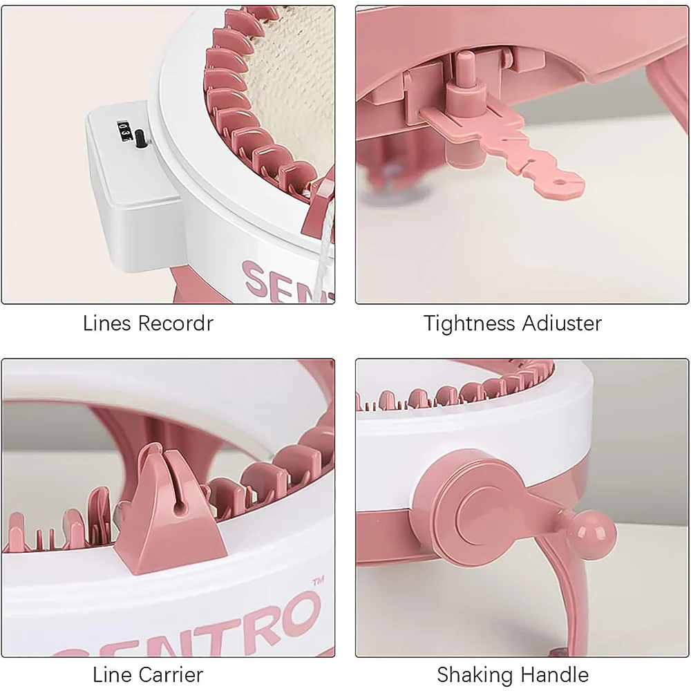 Машинка для вязания шерсти ручной работы 48 спиц цилиндрический шерстяной