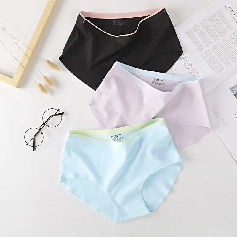 

Женские тонкие трусики 2 шт., мягкие бесшовные трусики, удобные трусики со средней посадкой, эластичное женское нижнее белье