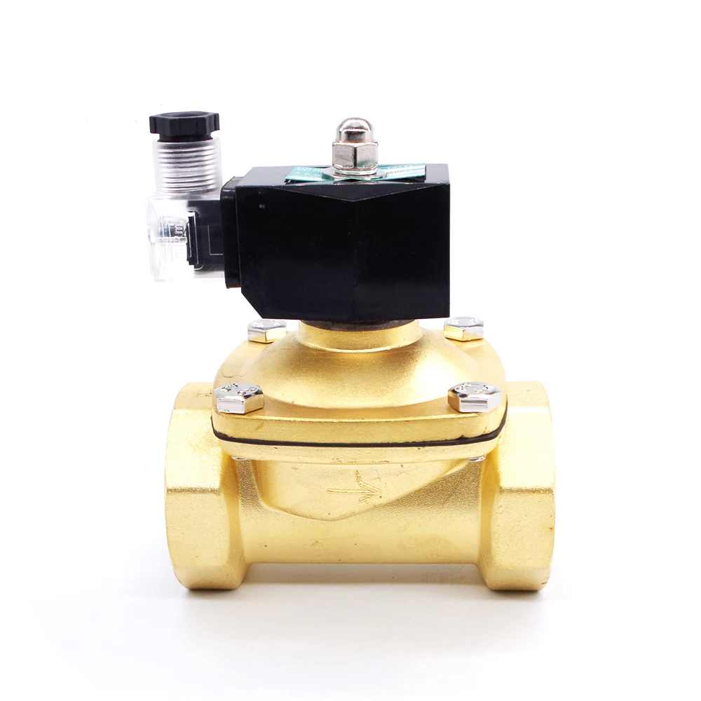 Латунь 2 way 24vdc дюйма 220v газовый электромагнитный клапан нормально закрытый DIN