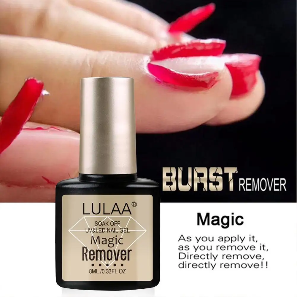 8ml Nail Gel Polish Burst Remover Healthy Fast Soak Permanent Tools Degreaser UV Off Remover Nail Polish Cleaner Gel Innoxi L1M6