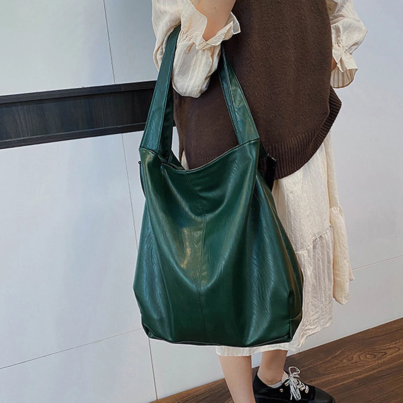 

women's Bag Large Capacity Shoulder Bags High Quality PU Leather Shoulder Bags Ladies Luxury Wild Bags