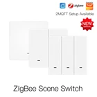 Переключатель Tyua Zigbee, передатчик с батарейным питанием, для умного дома, автоматизация через приложение, 123 банд, Tuya ZigBee