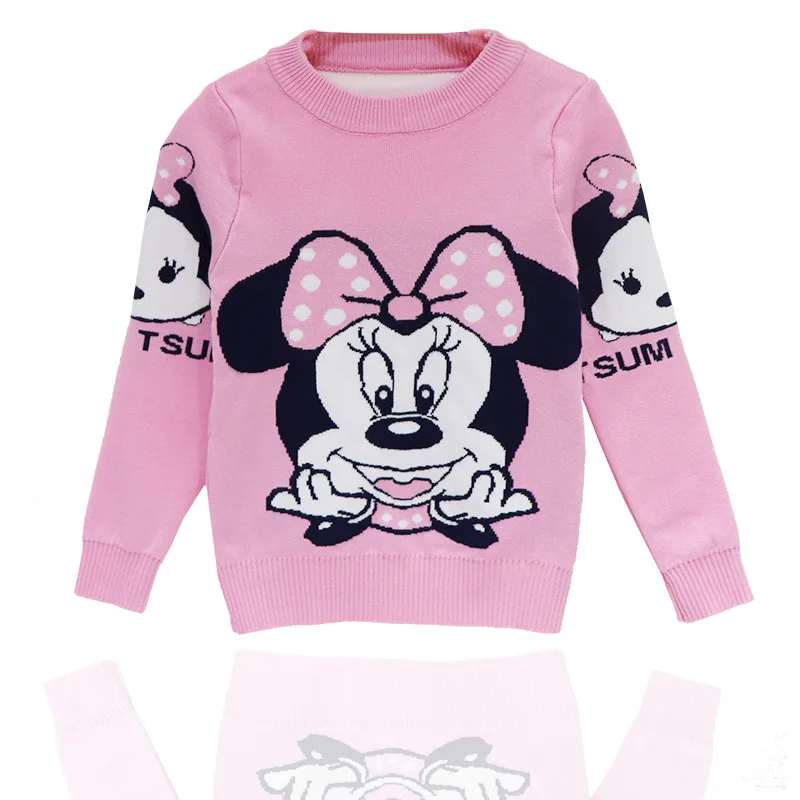 Children sweater 2019 new autumn winter baby girls cartoon mickey warm knitted pullover clothes 2-7 yrs | Мать и ребенок