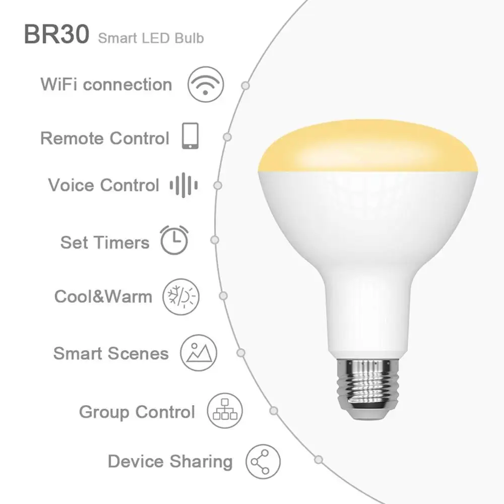 Intelligent Bulb WiFi Wireless Smart Home Lighting Lamp LED Change Color Light For Amazon ECHO Google IFTTT | Освещение