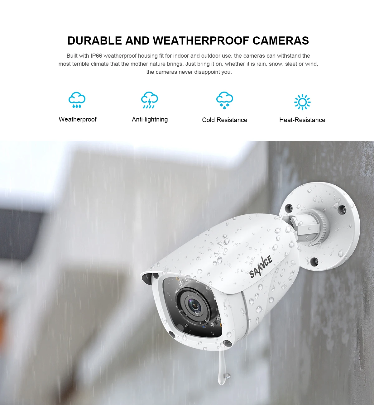 SANNCE 4CH 1080P HD CCTV система 1080N HDMI видео рекордер DVR комплект 2MP CCTV камеры безопасности ИК наружного наблюдения комплект белый