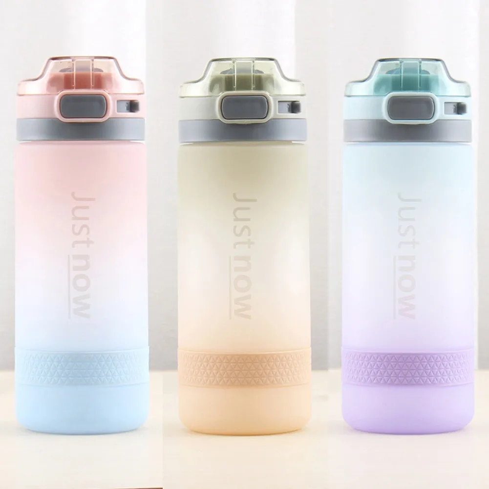

500ML/600ML Matte Water Bottle With Bounce Cover Leakproof Cup For Outdoor Sports Exercise Fitness Drinking Water Bottle Equip