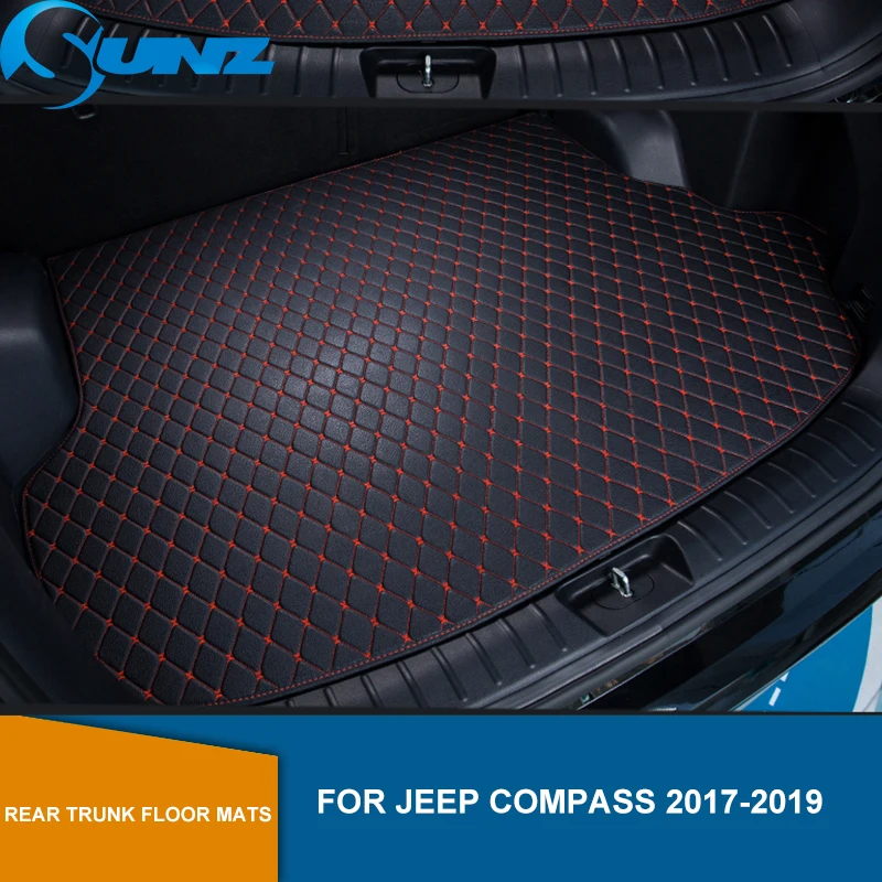 Задние Коврики для багажника Jeep Compass 2017 2018 2019 кожаные UNZ|Автомобильные коврики в